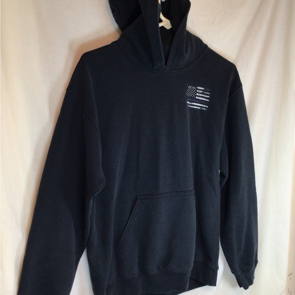 Back The Blue Pullover navy blue Hoodie Men’s Small - Picture 5 of 5